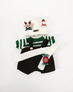 Christmas Green Striped Sweater Set - 12 Inch