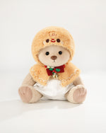 Teddy Bear & Christmas Gingerbread Man Cape - 12 Inch