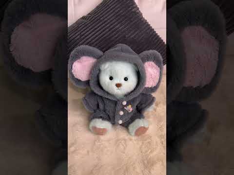 Teddy Bear & Navy Elephant Jumpsuit - 12 Inches
