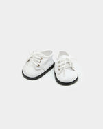 White Faux Leather Shoes - 12 Inches