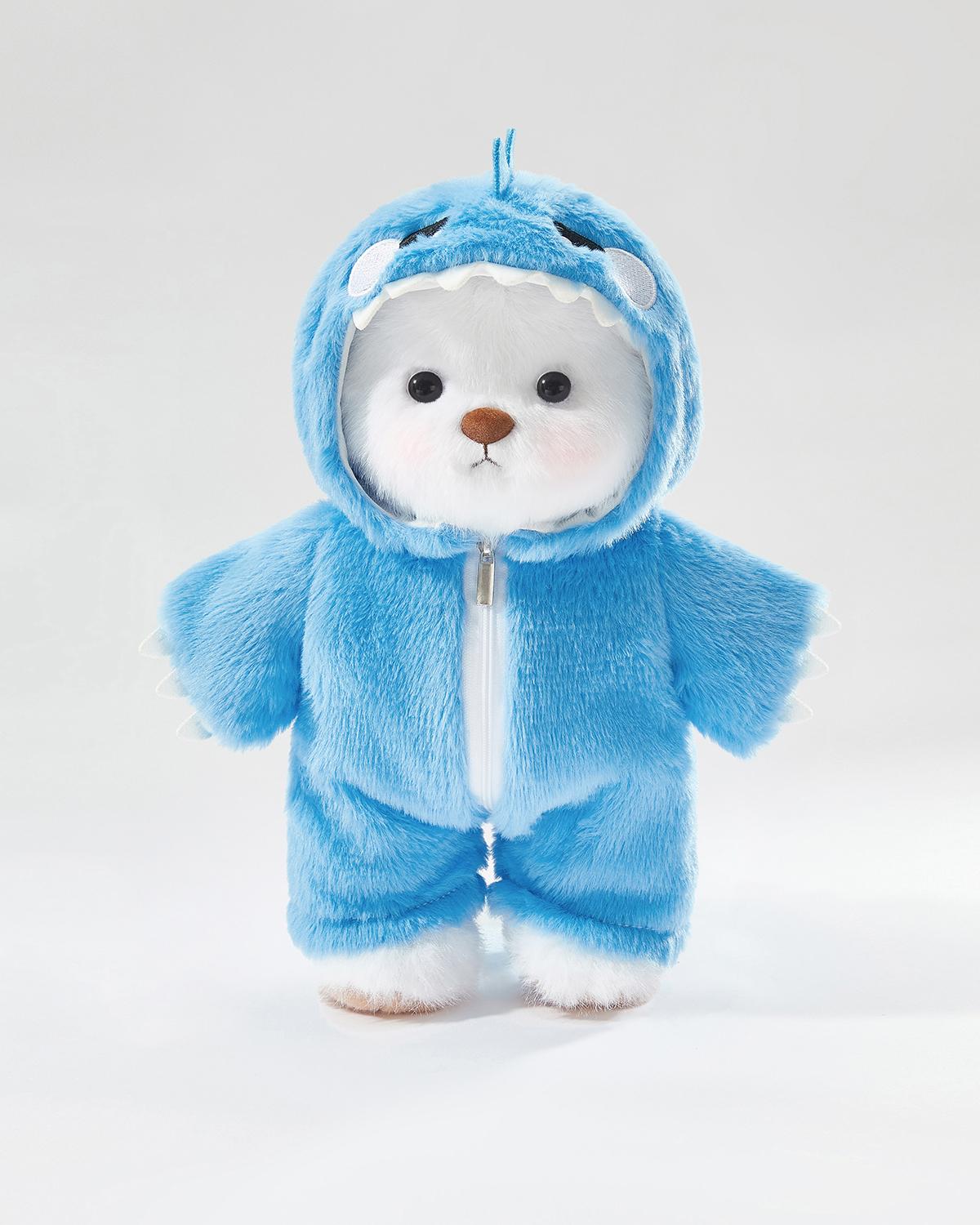 Teddy Bear & Blue Dinosaur Jumpsuit - 12 Inches