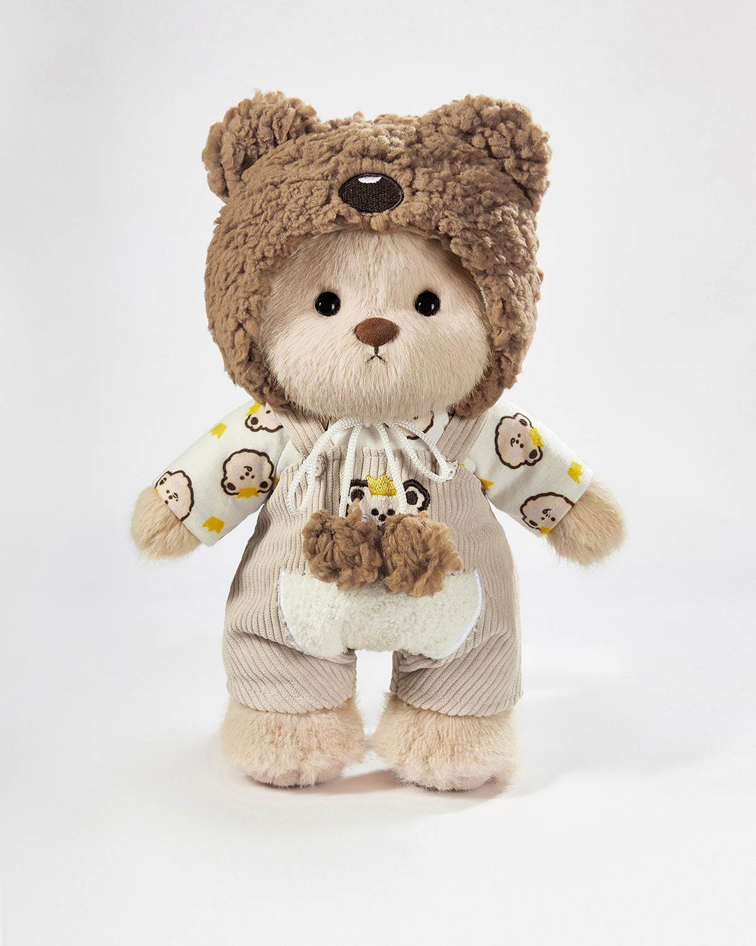 Teddy Bear & Brown Bear Overalls Set of 3 - 12 Inches