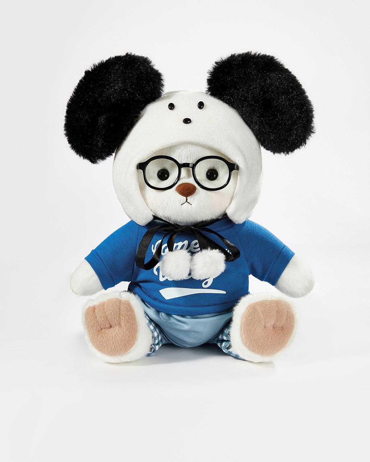 White Short Hair Bear & Cute White Dogs Set - 12 Inches