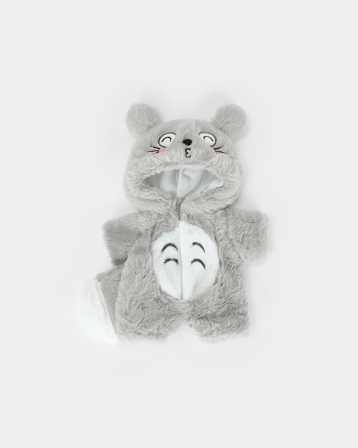 Milk Tea Short Hair Bear & Gray Totoro Jumpsuit - 12 Inches