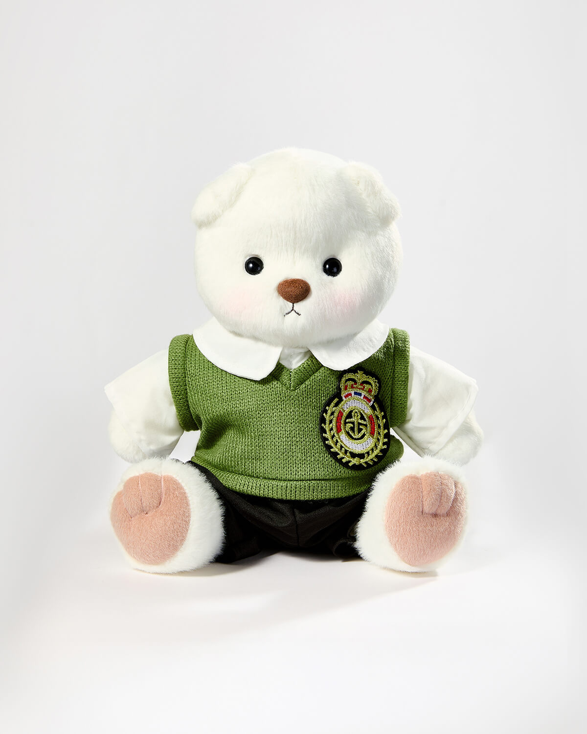 Teddy Bear & Green Vest Uniform Set -12 Inches