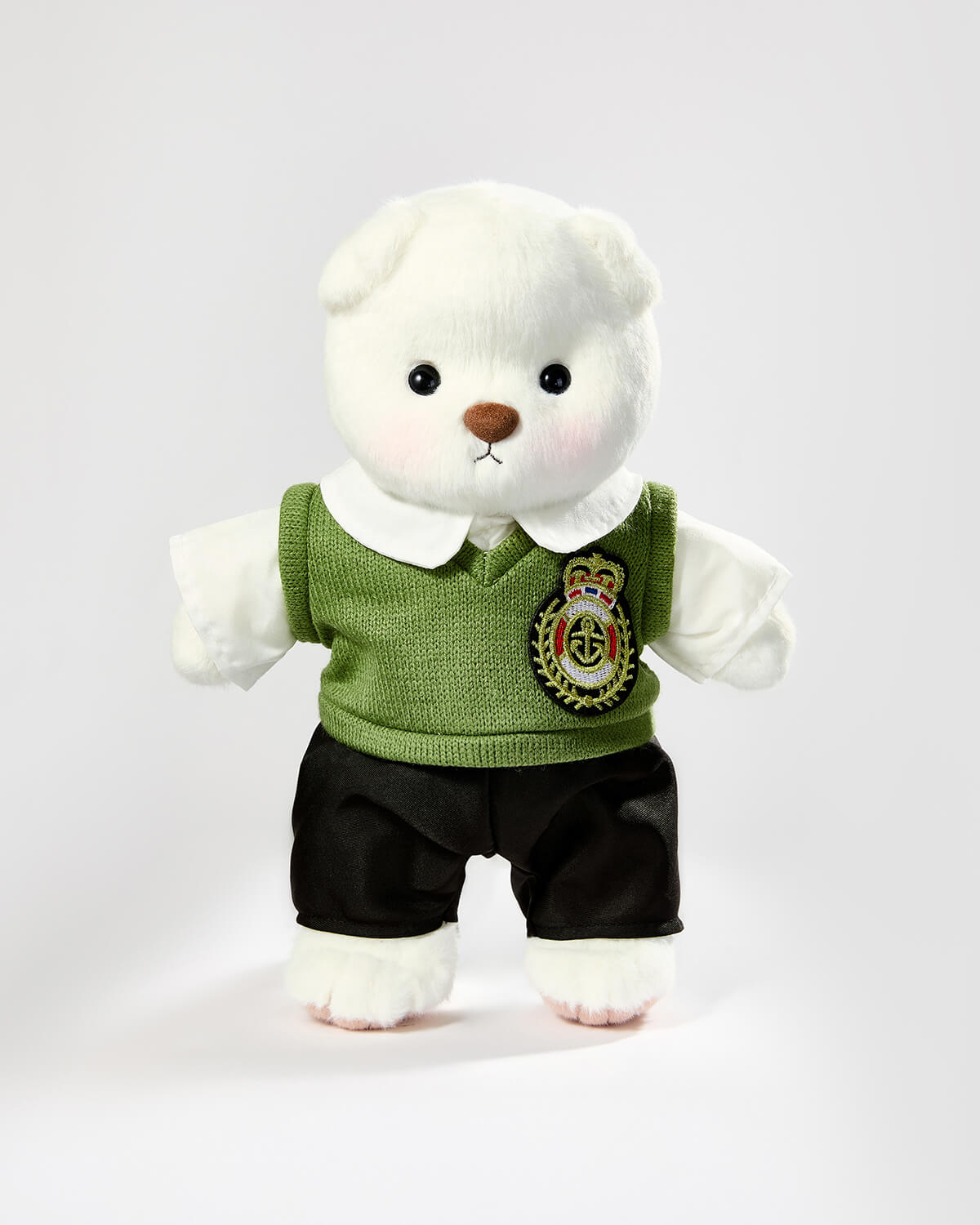 Teddy Bear & Green Vest Uniform Set -12 Inches