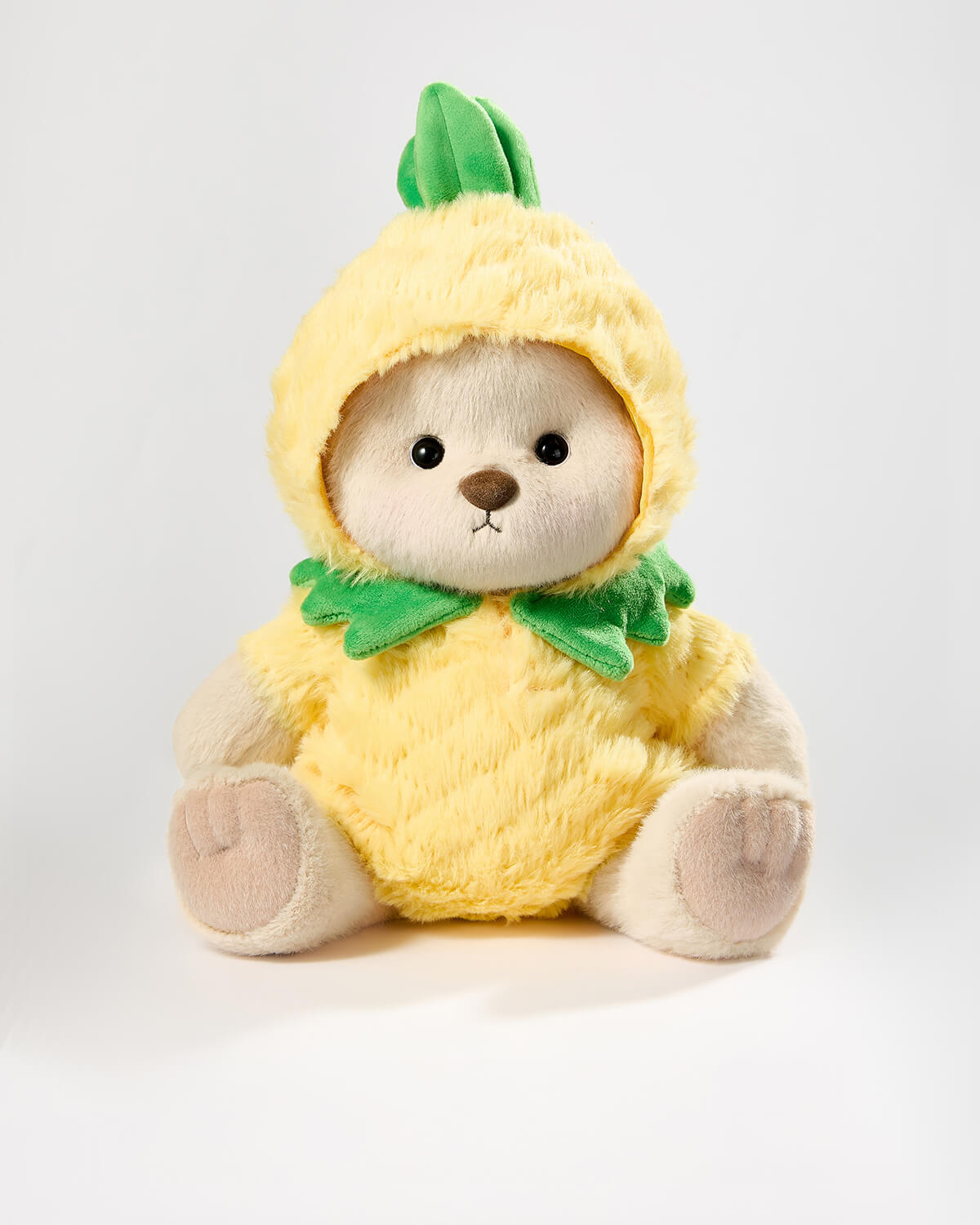 Milk Tea Short Hair Bear & Pineapple Jumpsuit - 12 Inches