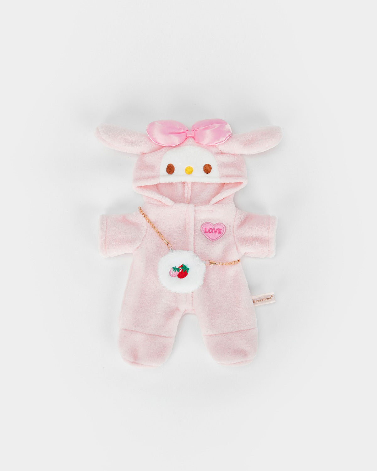 Milk Tea Short Hair Bear & Charming Pink Bunny Set - 12 Inches