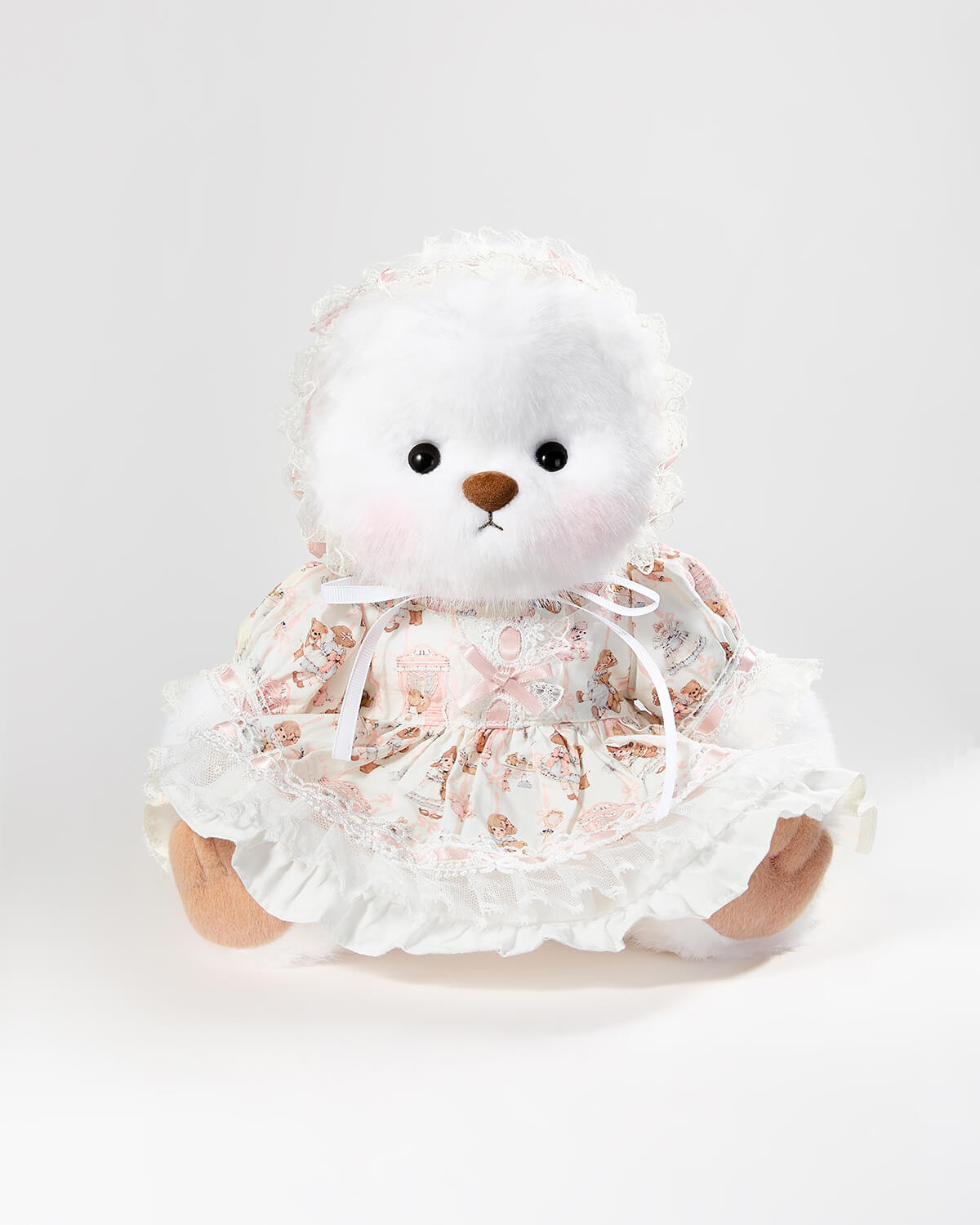 Teddy Bear & Pink Lace Lolita Dress - 12 Inches