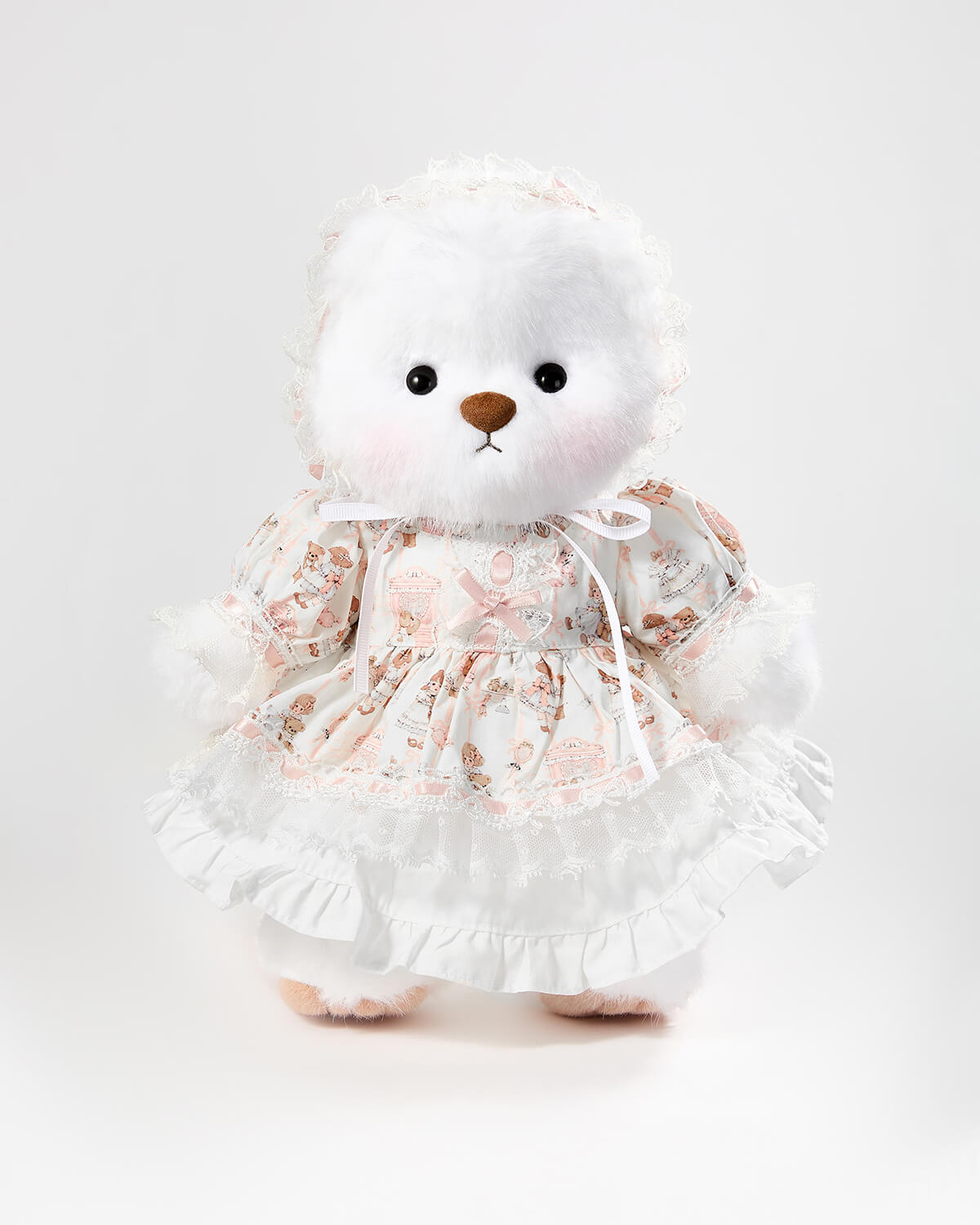 Teddy Bear & Pink Lace Lolita Dress - 12 Inches