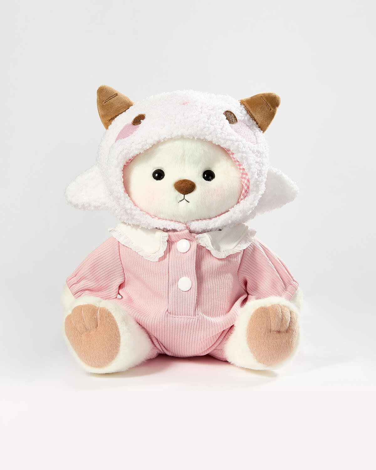 Teddy Bear & Pink Lamb Suspender Set - 12 Inches