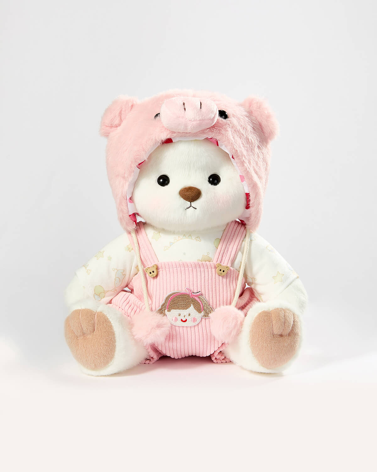 Teddy Bear & Pink Piggy Suspenders Set - 12 Inches