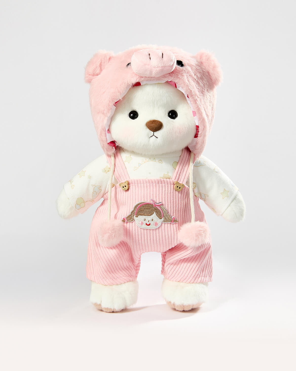 Teddy Bear & Pink Piggy Suspenders Set - 12 Inches