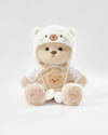 Teddy Bear & White Mink Bear Overalls Set of 3 - 12 Inches
