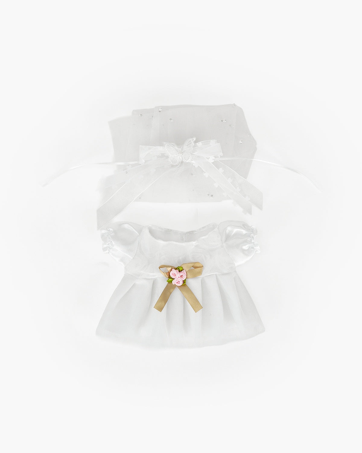 White Wedding Dress - 12 Inches