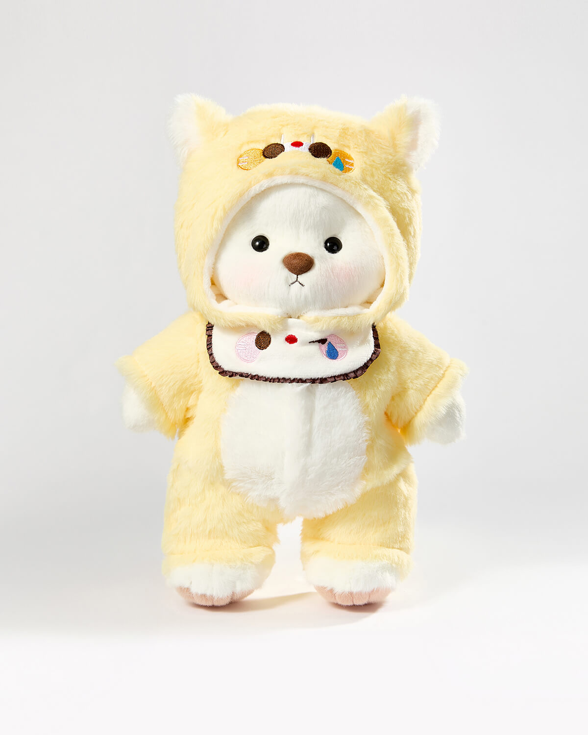 Teddy Bear & Yellow Puppy Jumpsuit - 12 Inches