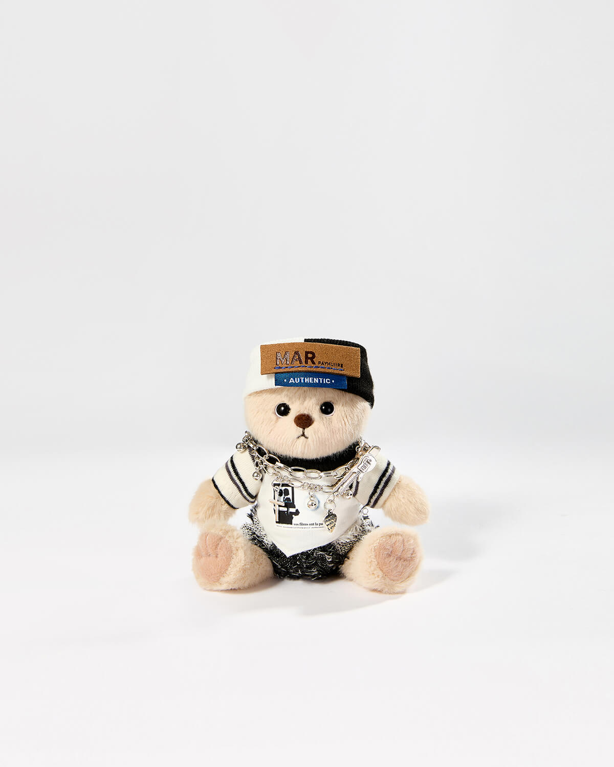 Milk Tea Short Hair Bear & Hip Hop Boy Suit - 6 Inches