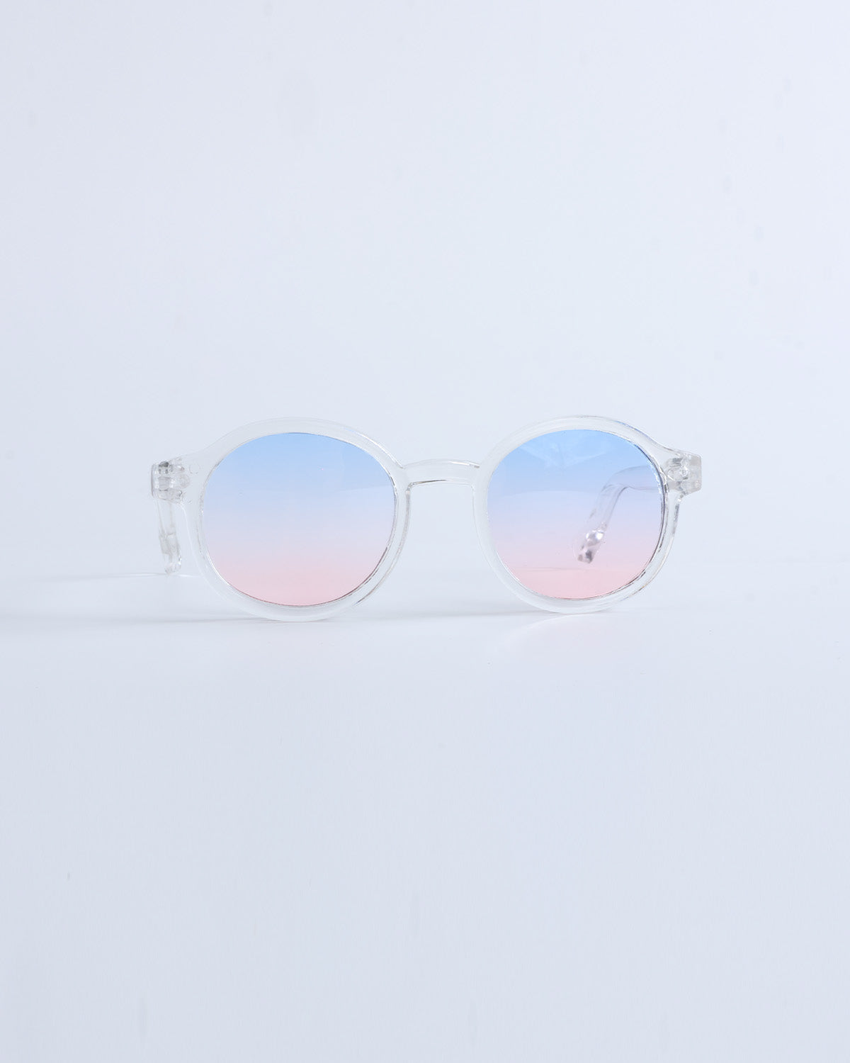 Gradient Pink-Blue Round Frame Sunglasses - 12 Inches