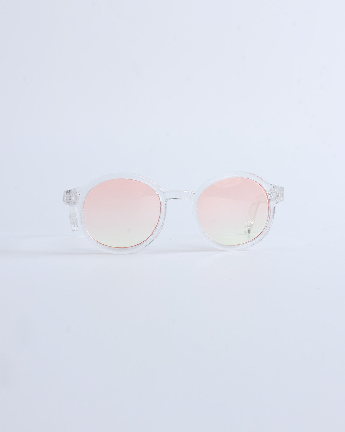 Gradient Pink-Yellow Round Frame Sunglasses - 12 Inches