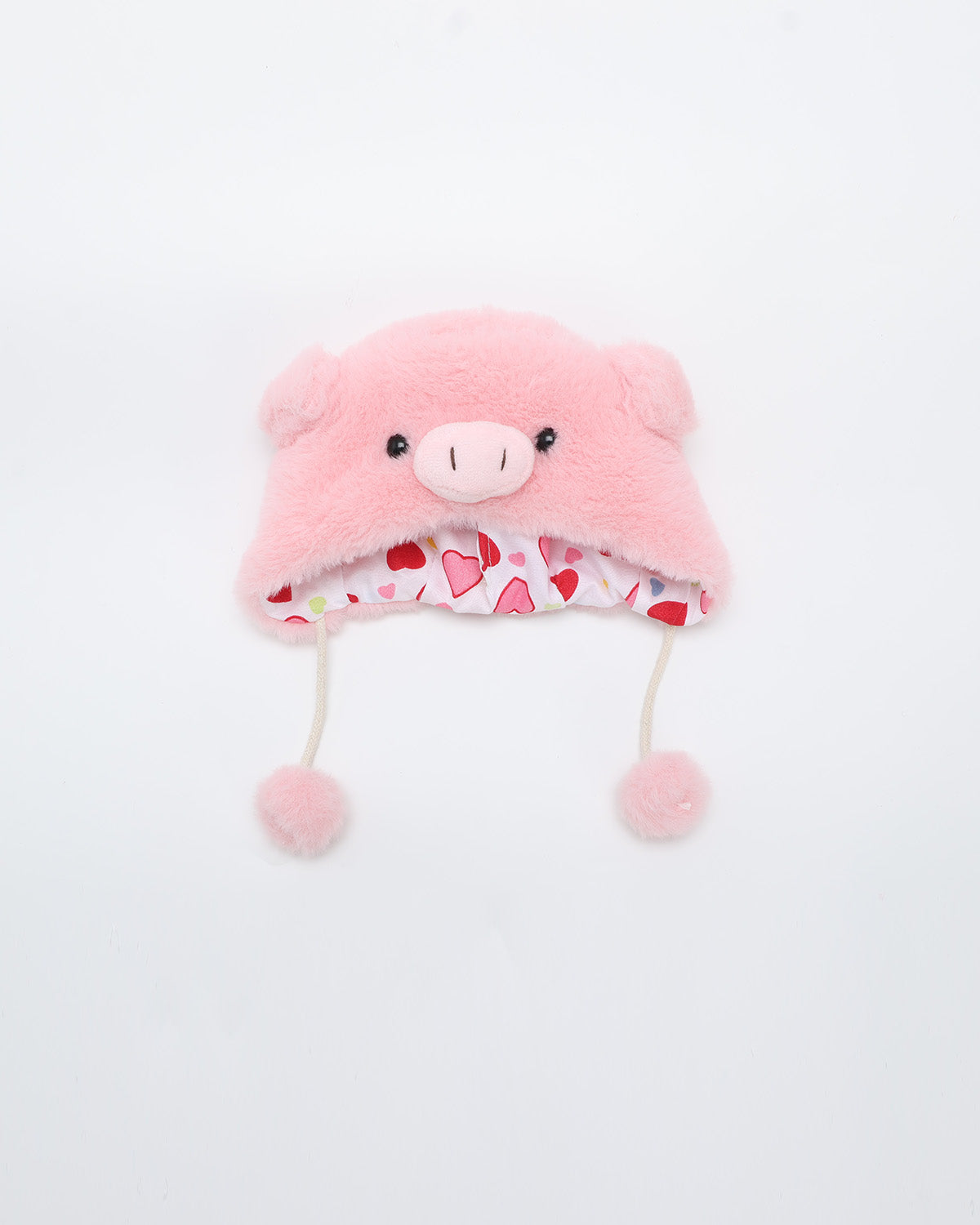 Pink Piggy Pom-Pom Hat - 12 Inches