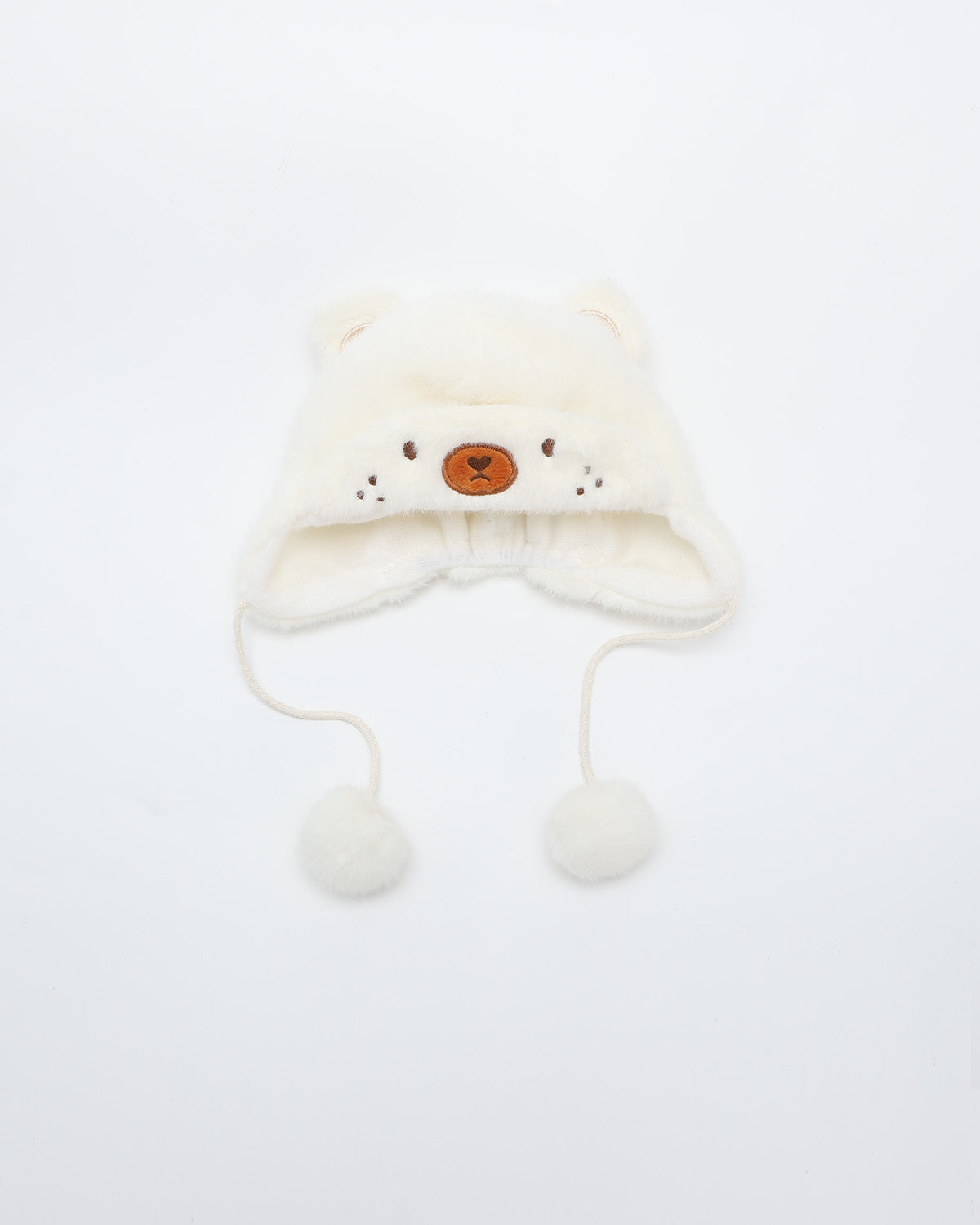 White Mink Bear Hat - 12 Inches