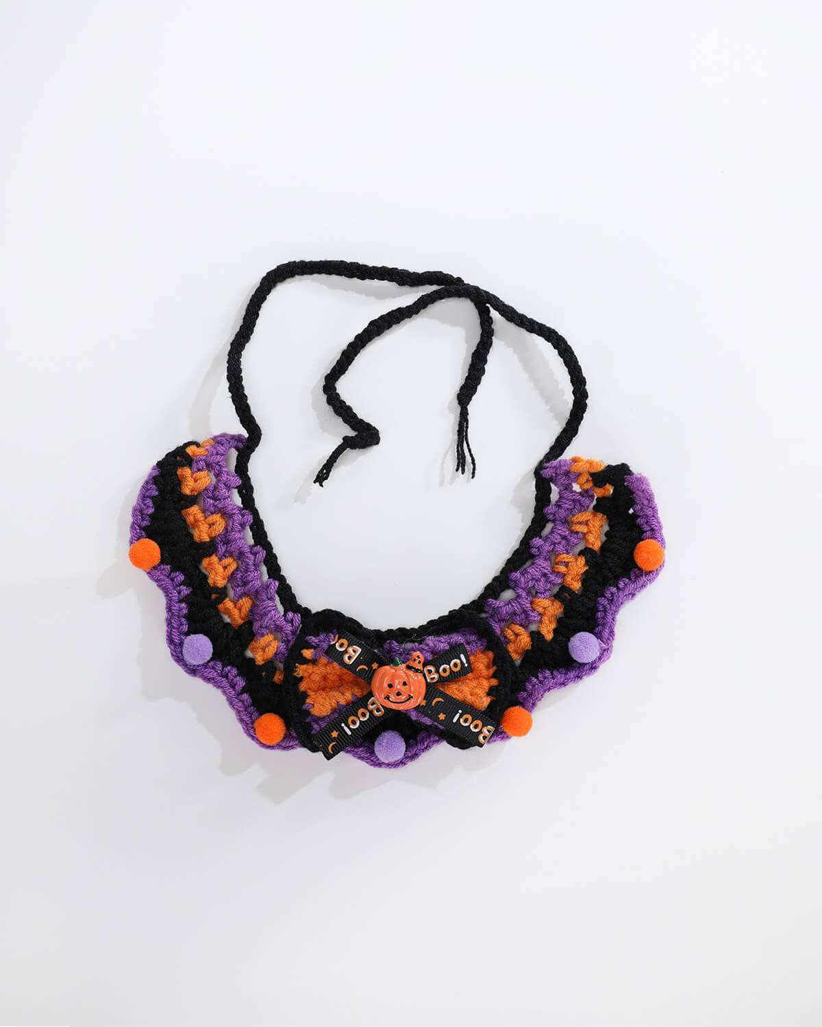 Spooky Pumpkin Bow Neck Warmer - 12 Inches