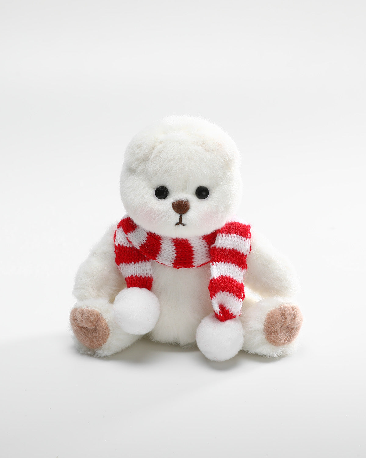 Christmas Red White Striped Scarf - 6 Inches