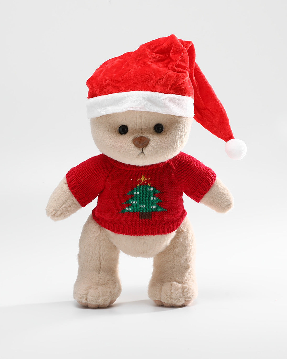 Teddy Bear & Christmas Tree Sweater Set - 12 Inches