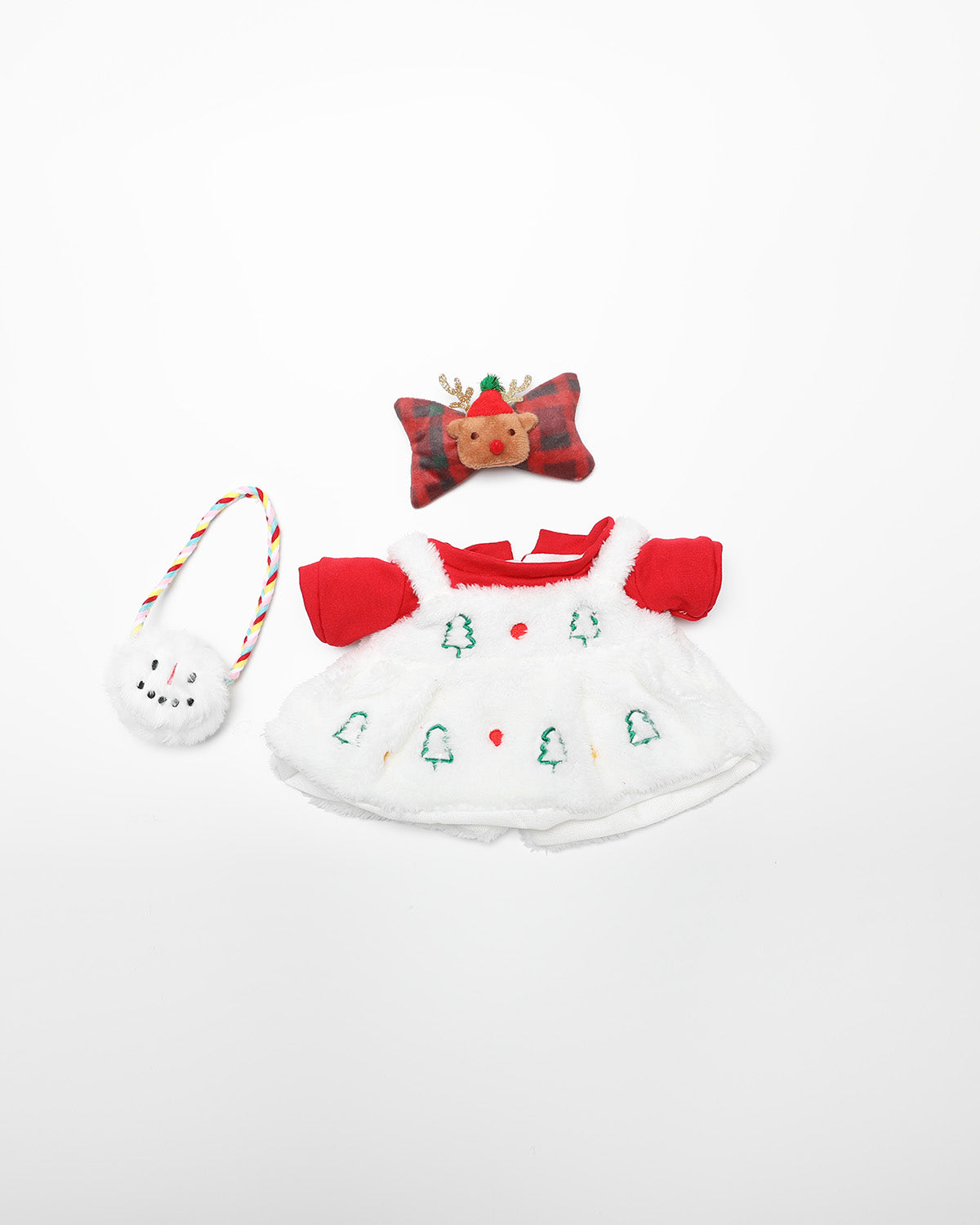 Christmas White Dress Set - 12 Inches