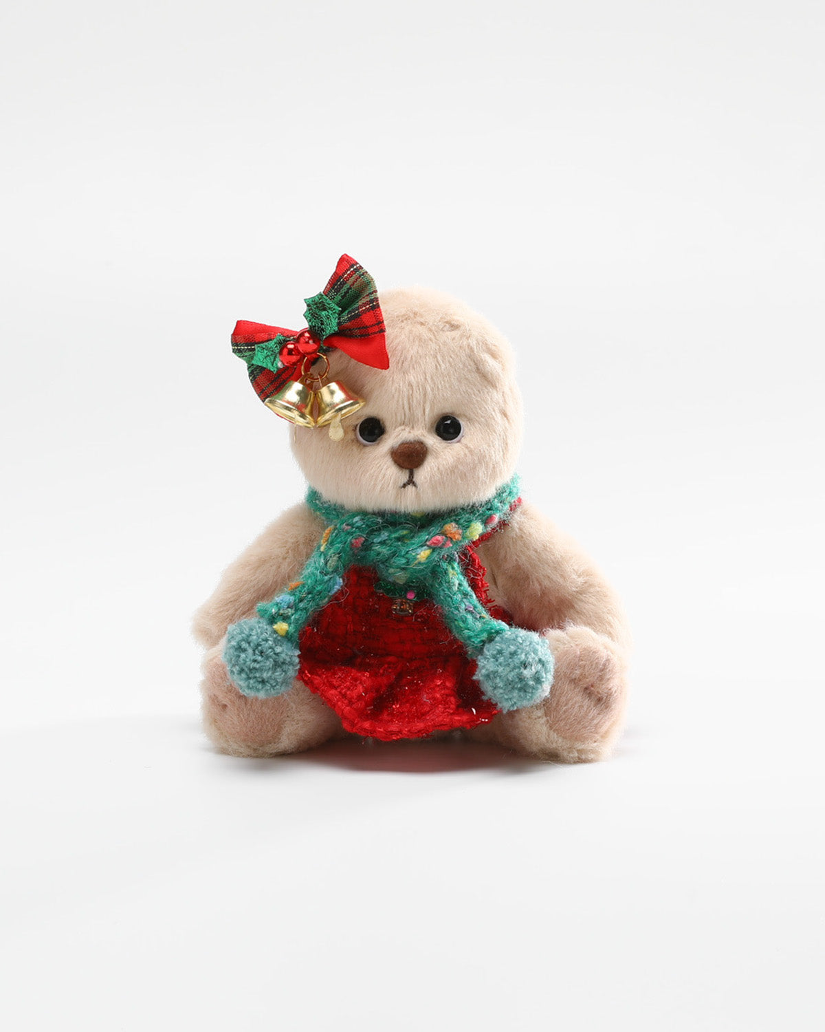 Teddy Bear & Christmas Jingle Bell Set - 6 Inches