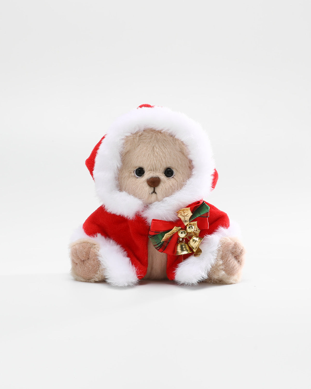 Teddy Bear & Christmas Jingle Bell Hooded Cape - 6 Inches
