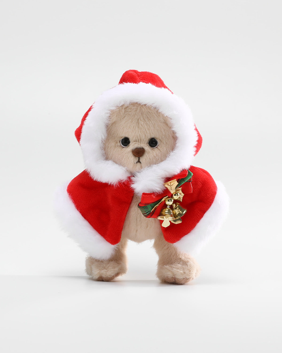 Teddy Bear & Christmas Jingle Bell Hooded Cape - 6 Inches