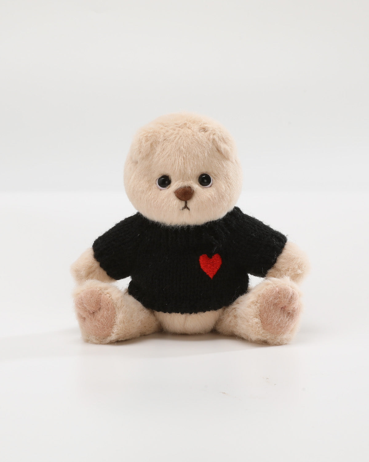 Teddy Bear & Black Heart Sweater - 6 Inches