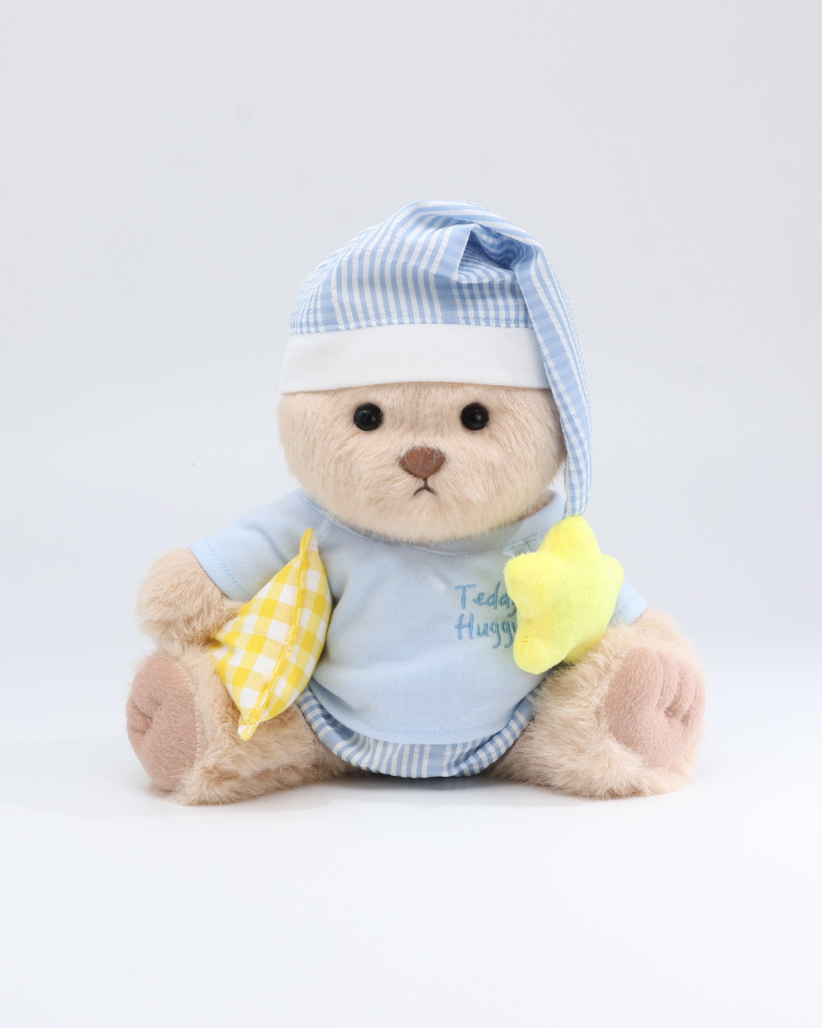 Milk Tea Long Hair Bear & Self-Care Pajama Set of 4 - 12 Inches