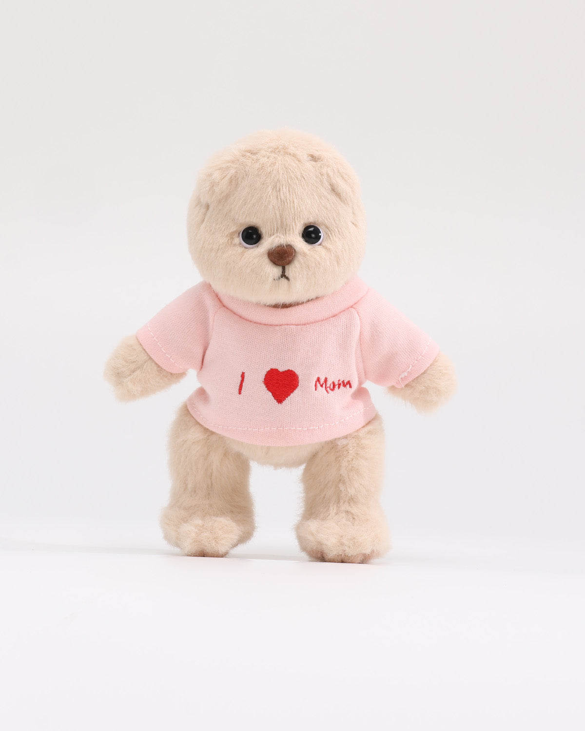 (Mother's Day New In) Teddy Bear & Pink "I Love Mom" T-Shirt - 6 Inches