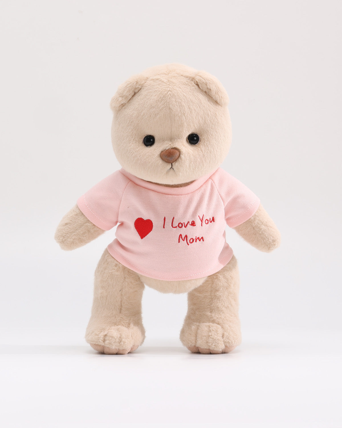 (Mother's Day New In) Teddy Bear & Pink "I Love Mom" T-Shirt - 12 Inches