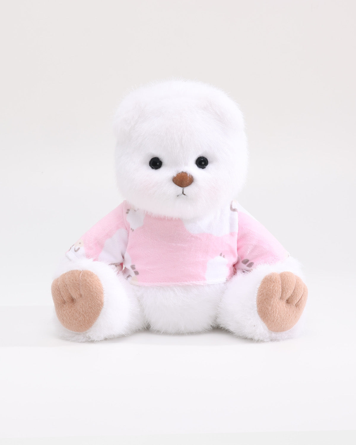 White Long Hair Bear & Pink Sheep T-Shirt - 12 Inches