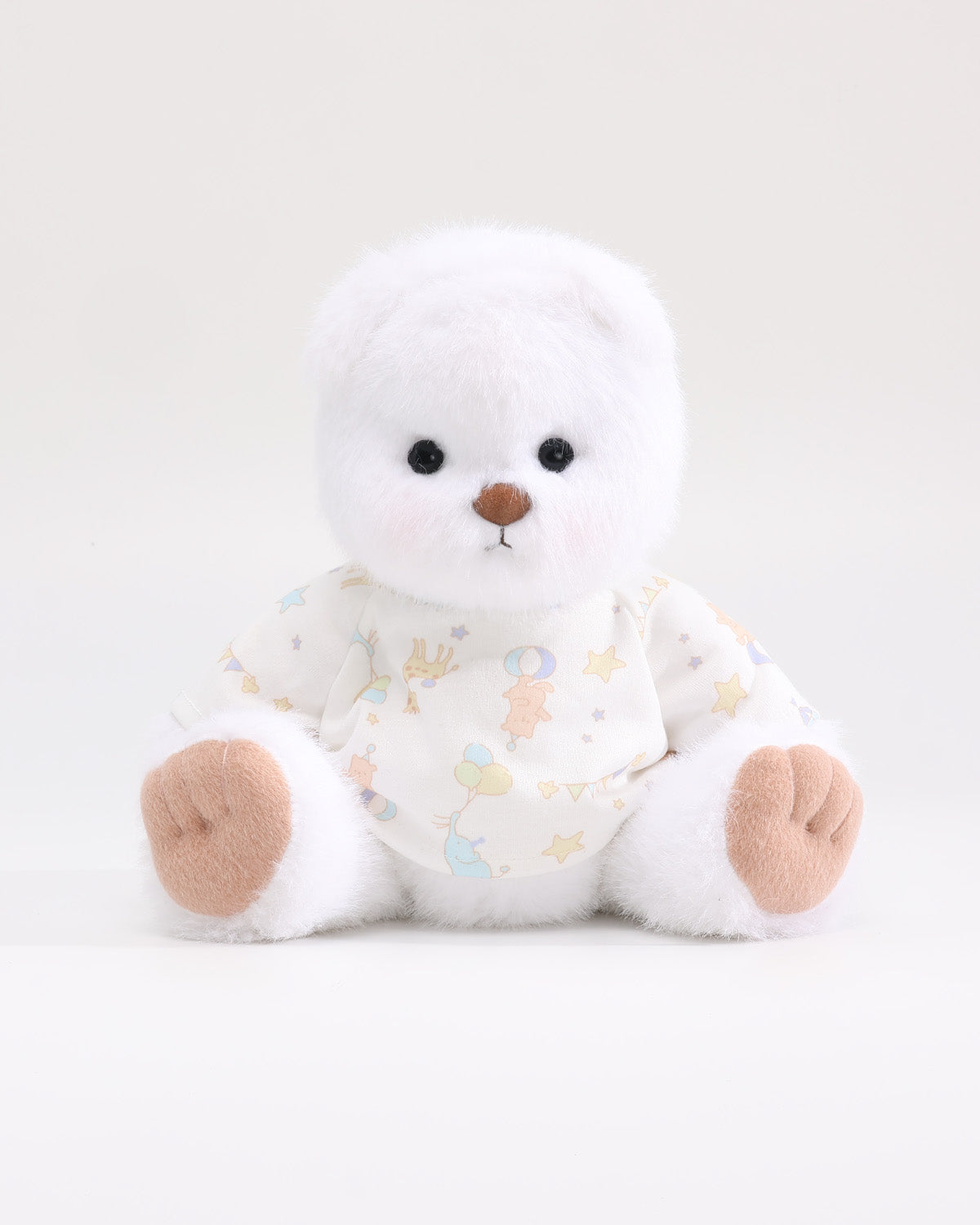 White Long Hair Bear & White Dreamy Elephant T-Shirt - 12 Inches