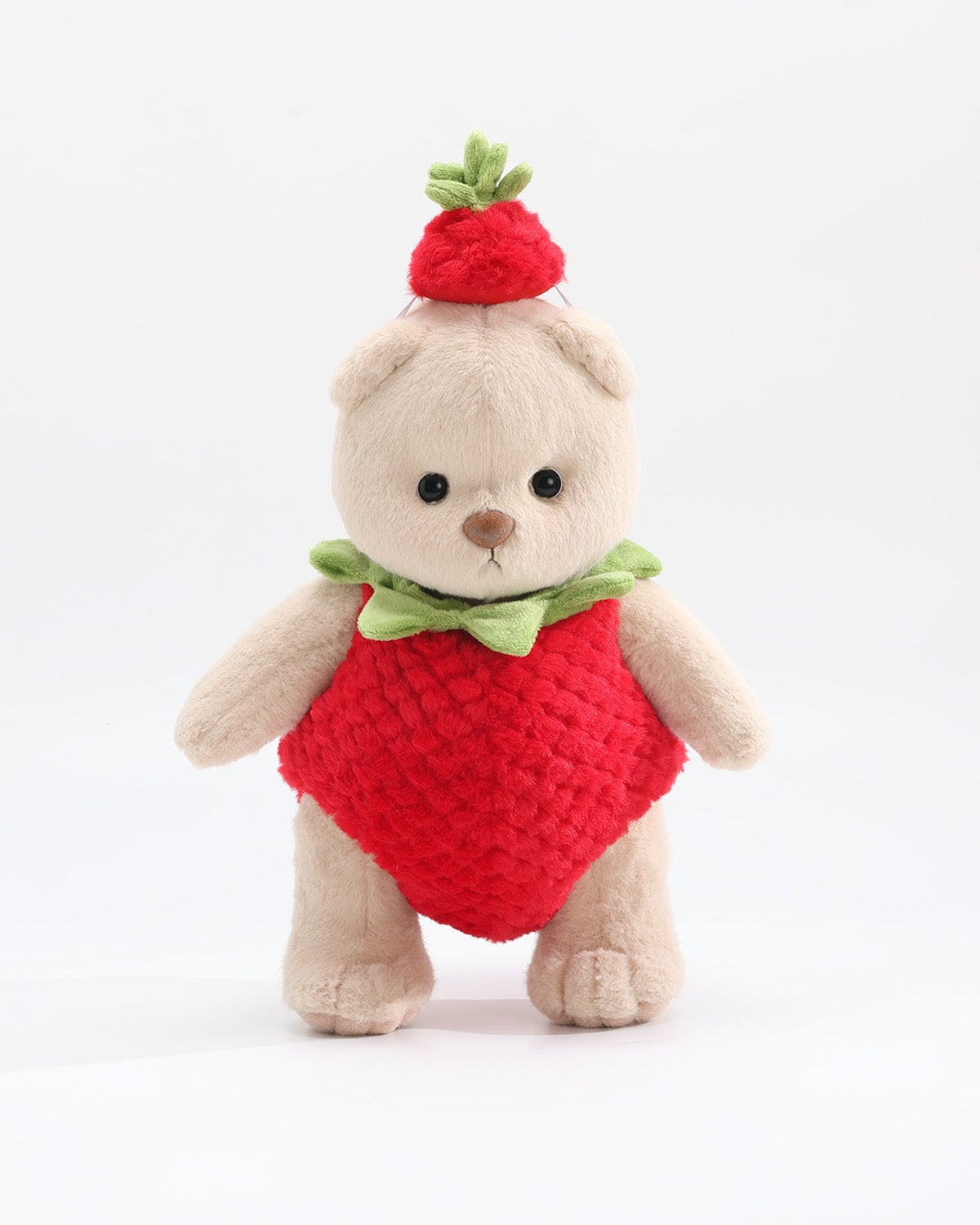 Teddy Bear & Red Strawberry Jumpsuit Set of 2 - 12 Inches