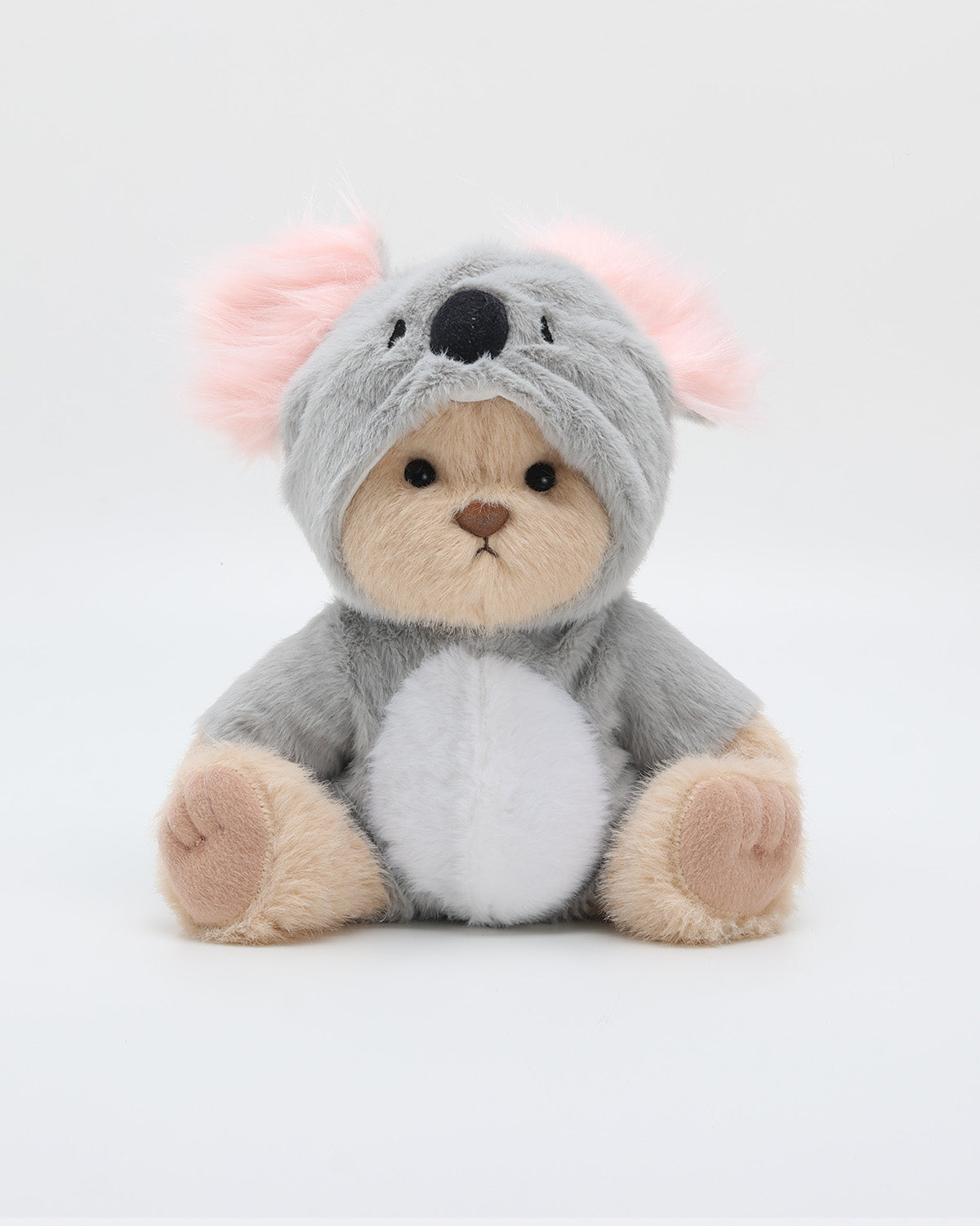 (Mother's Day New In) Milk Tea Long Hair Bear & Gray Koala Jumpsuit - 12 Inches