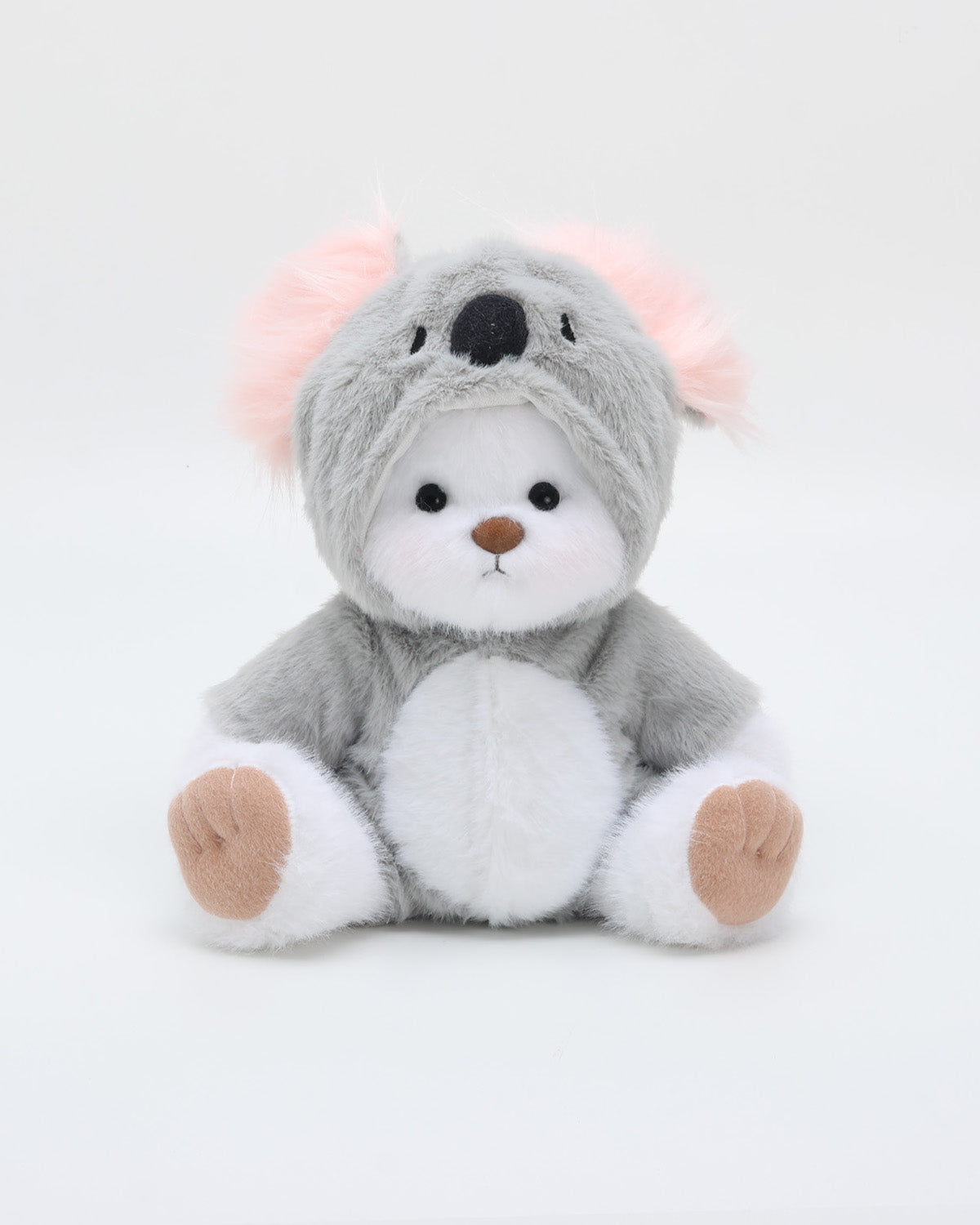 (Mother's Day New In) White Long Hair Bear & Gray Koala Jumpsuit - 12 Inches
