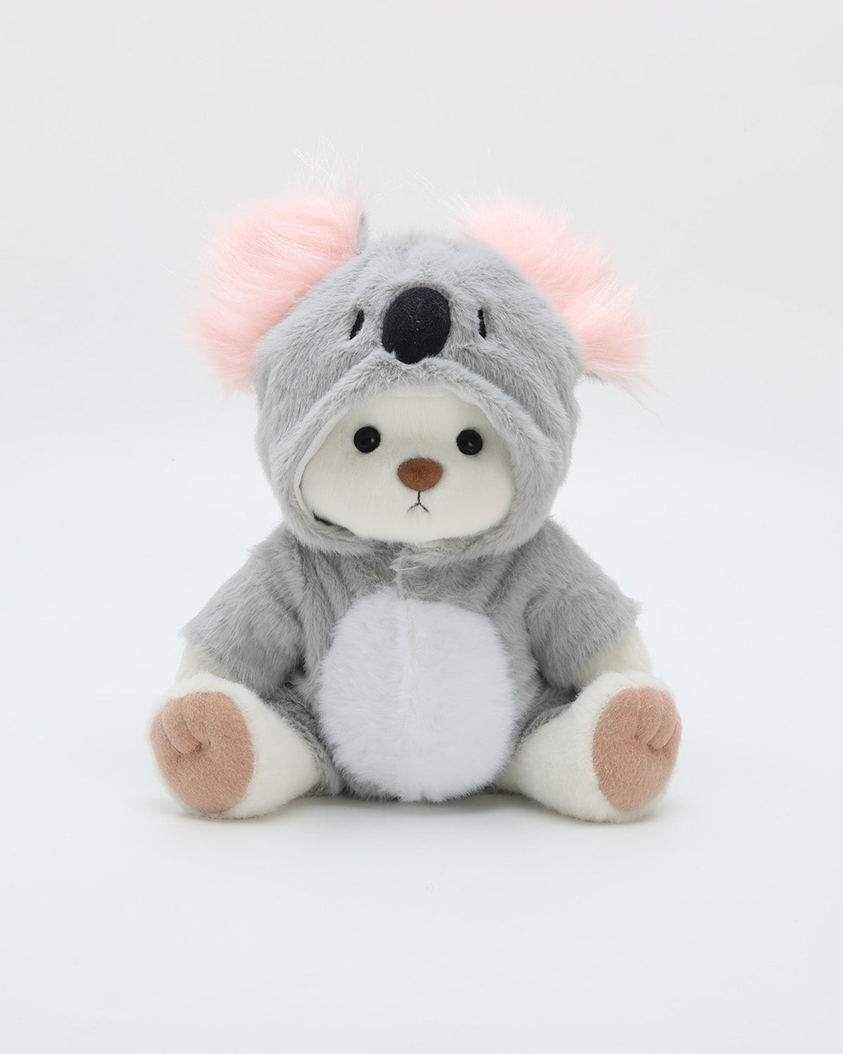 (Mother's Day New In) White Short Hair Bear & Gray Koala Jumpsuit - 12 Inches