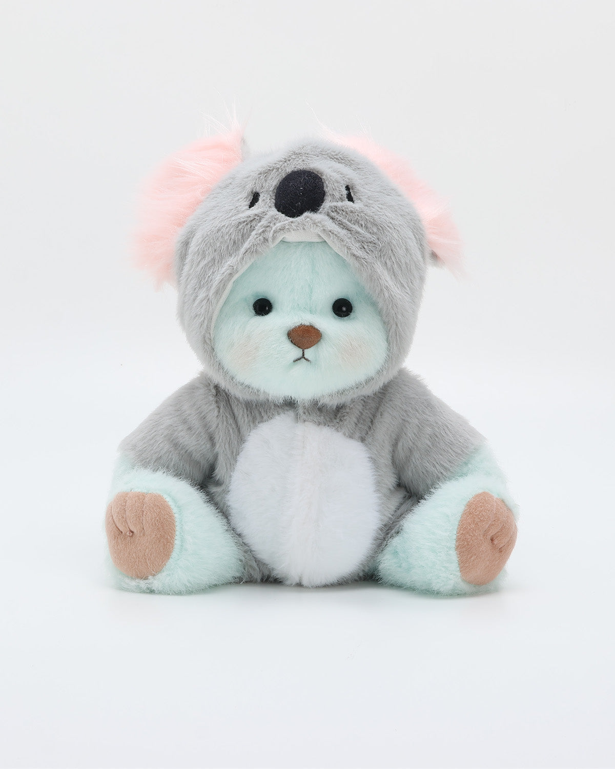 (Mother's Day New In) Mint Blue Long Hair Bear & Gray Koala Jumpsuit - 12 Inches