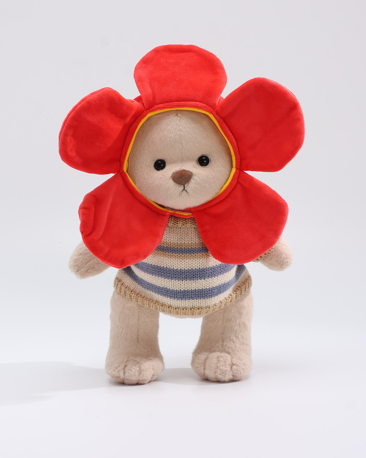 Teddy Bear & Sunflower Striped Sweater Set of 2 - 12 Inches