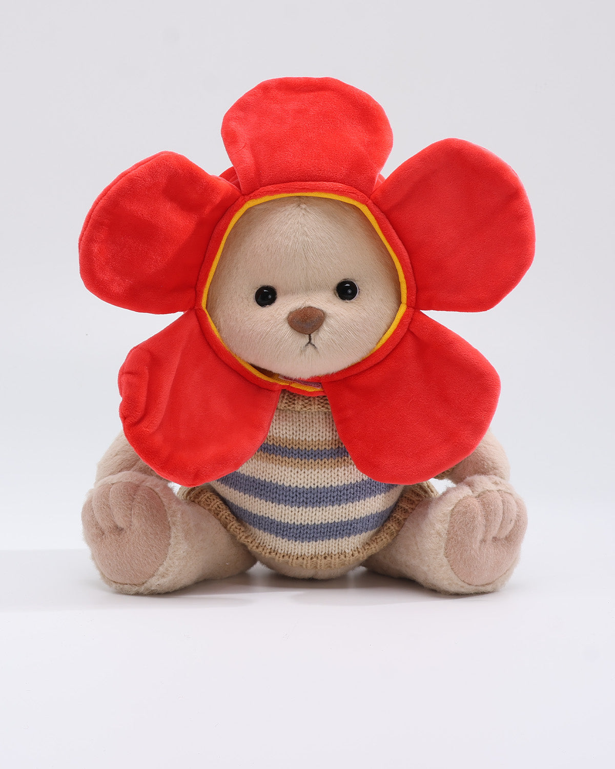 Teddy Bear & Sunflower Striped Sweater Set of 2 - 12 Inches