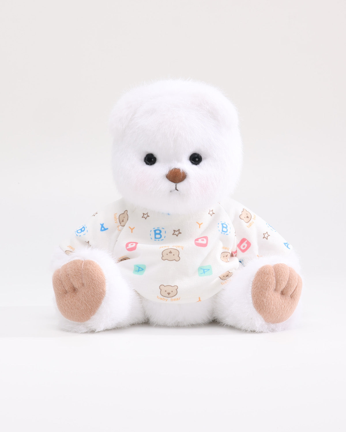 White Long Hair Bear & White AB Bear T-Shirt - 12 Inches