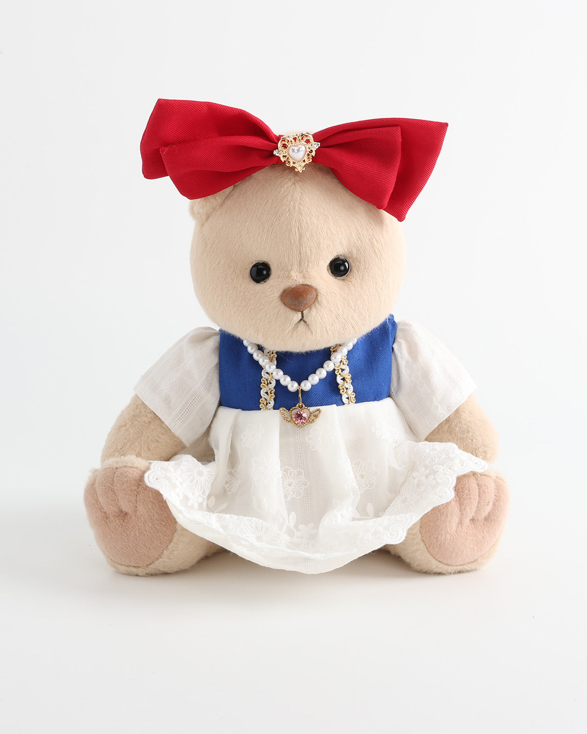 Teddy Bear & White Princess Dress Set of 3 - 12 Inches