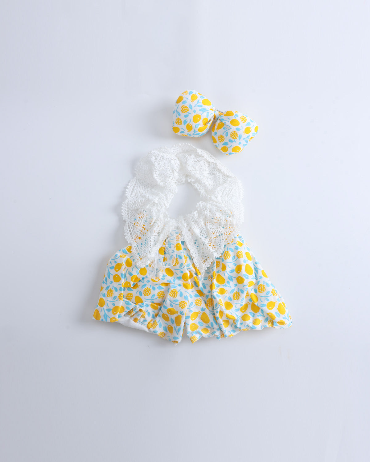 Lemon Yellow Bud Dress Set of 3 - 12 Inches