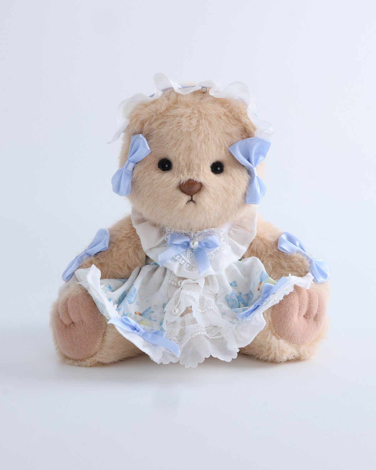 Milk Tea Long Hair Bear & The Little Mermaid Dress Set of 6 - 12 Inches