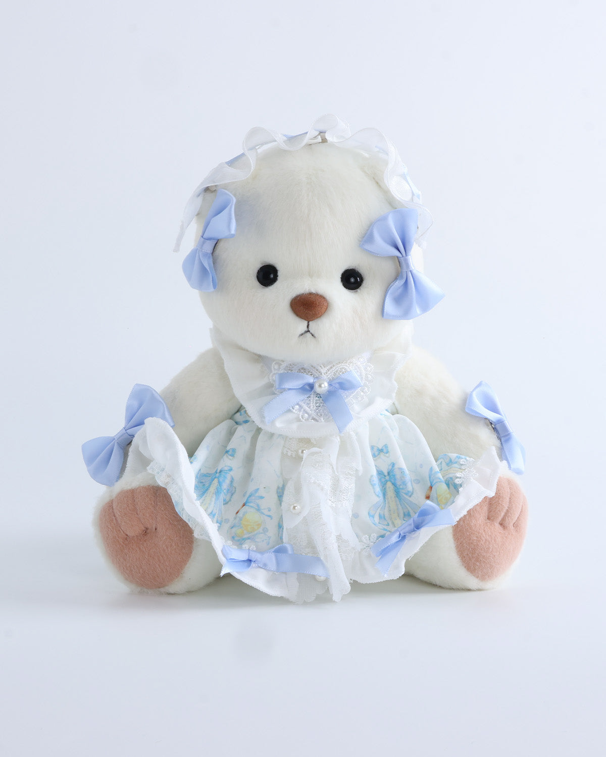 White Short Hair Bear & The Little Mermaid Dress Set of 6 - 12 Inches